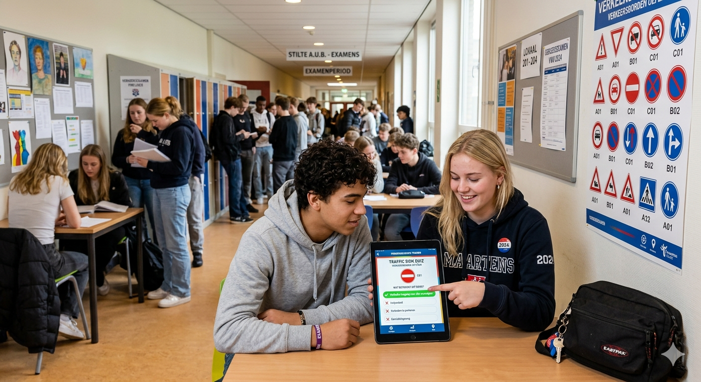 Oefenen met verkeersborden